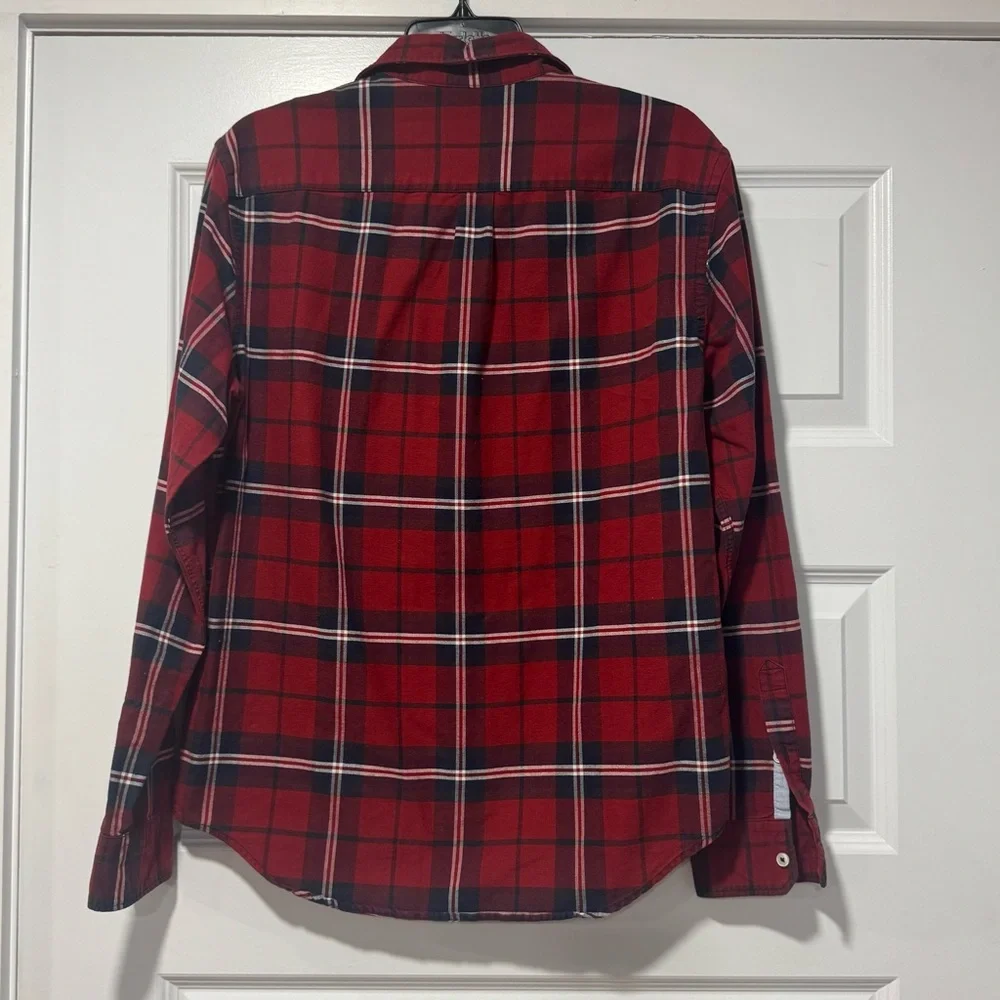 American Eagle Outfitters Red Plaid Shirt - Picture 3 of 8
